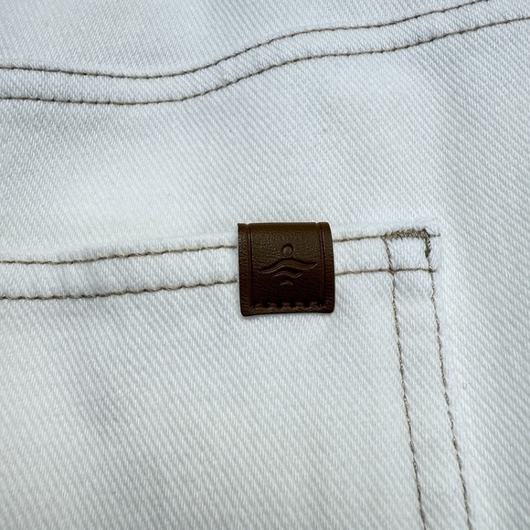 Halara Flex Carpenter Denim Jeans XL Ivory High Rise Straight Leg Stretch - Picture 9 of 9